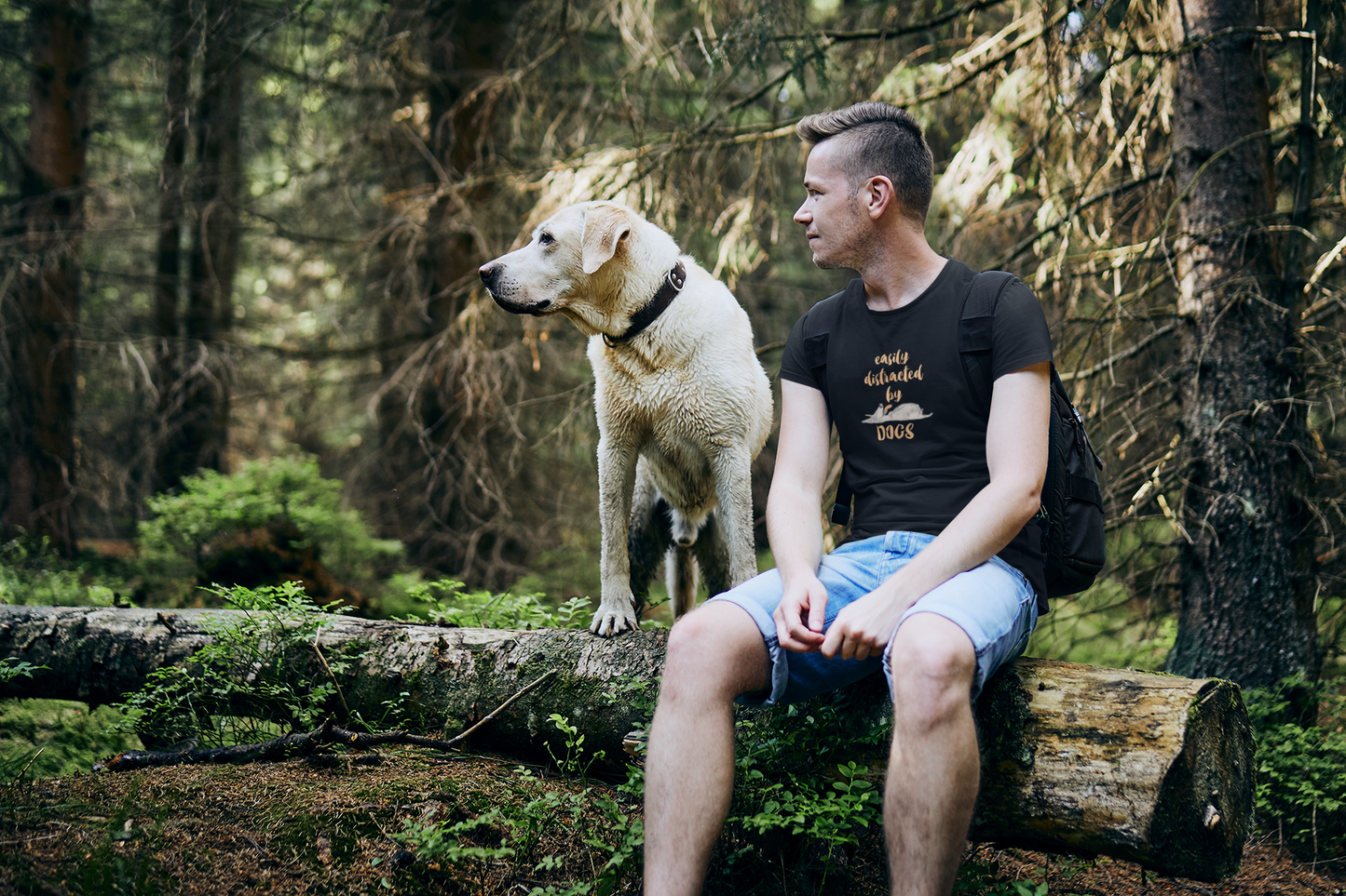 easily distracted by dogs tshirt for dog lovers