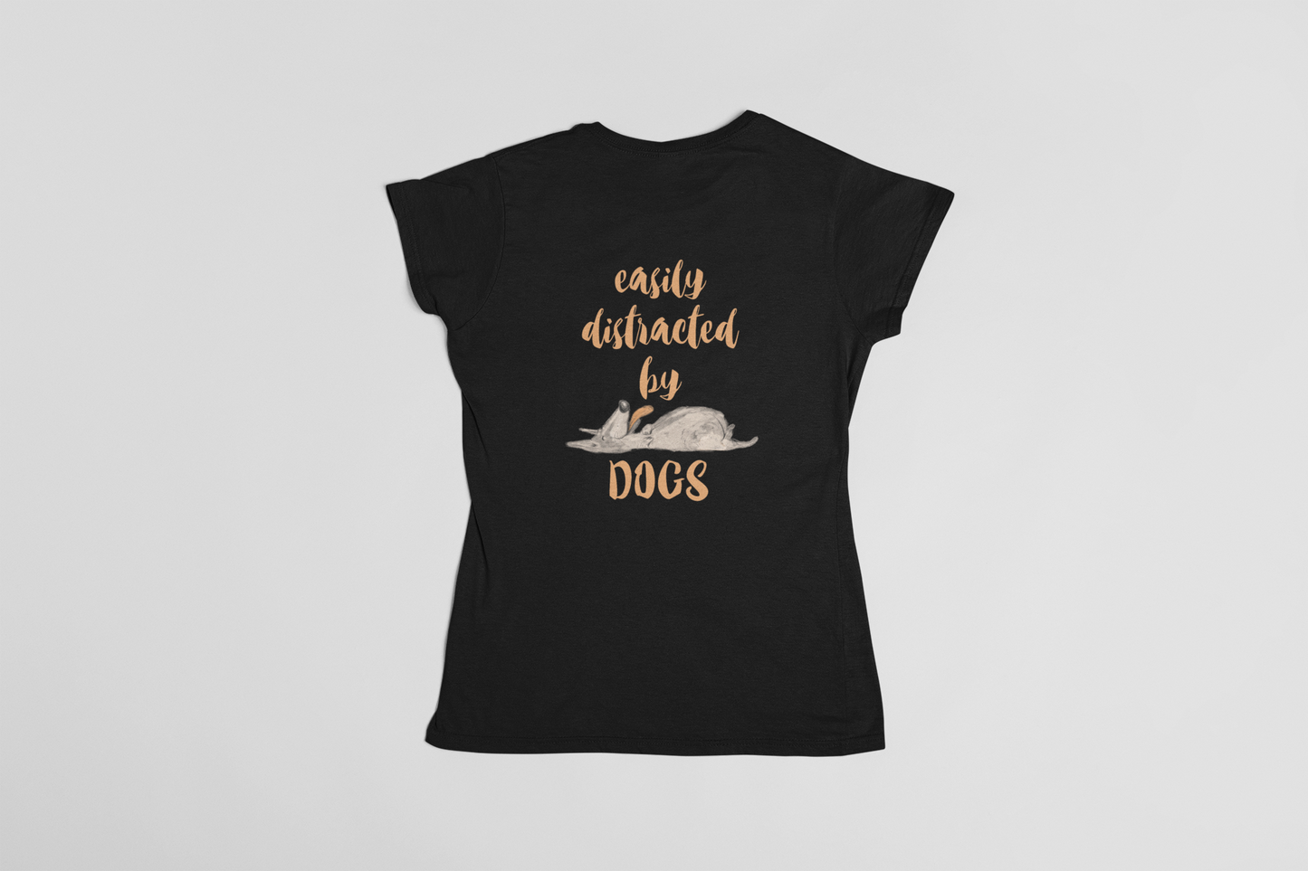 Woman wearing dog lovers tshirt