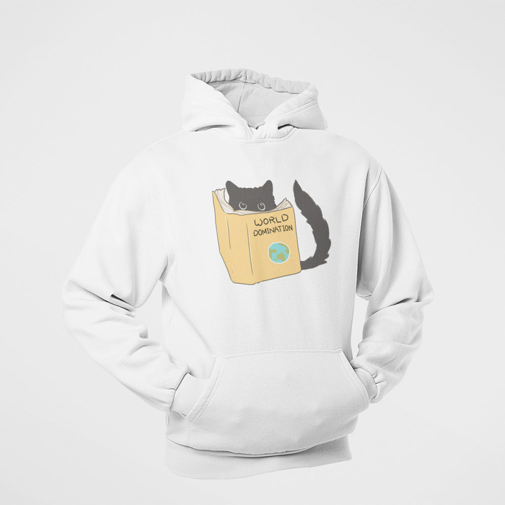 Floof cat world domination cotton hoodie for cat lovers