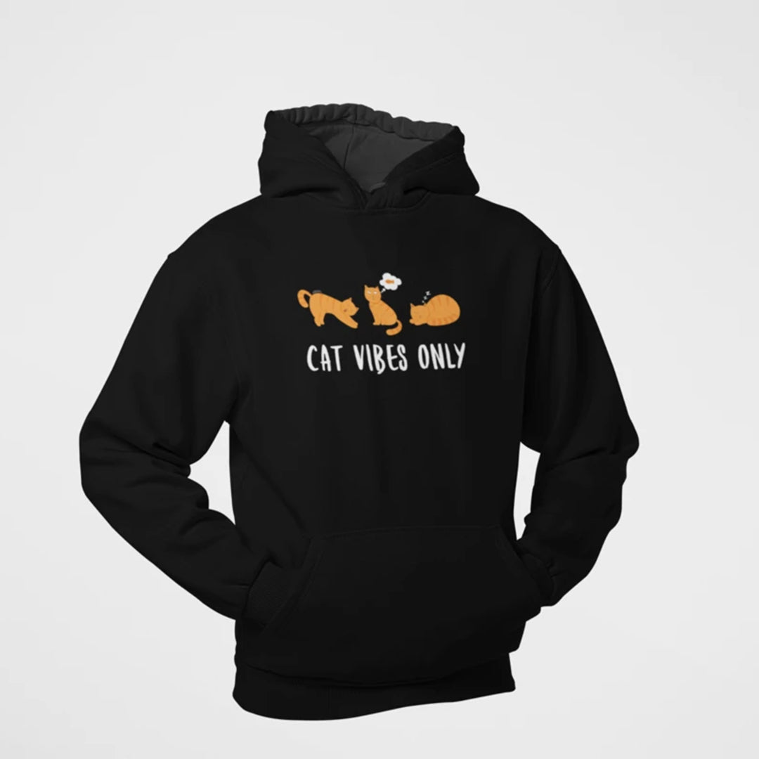 cat vibes hoodie for cat lovers