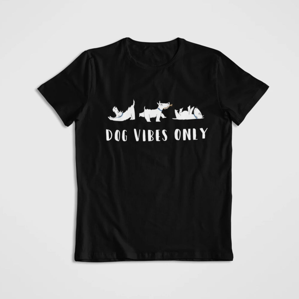 floof dog vibes only cotton t-shirt for dog lovers