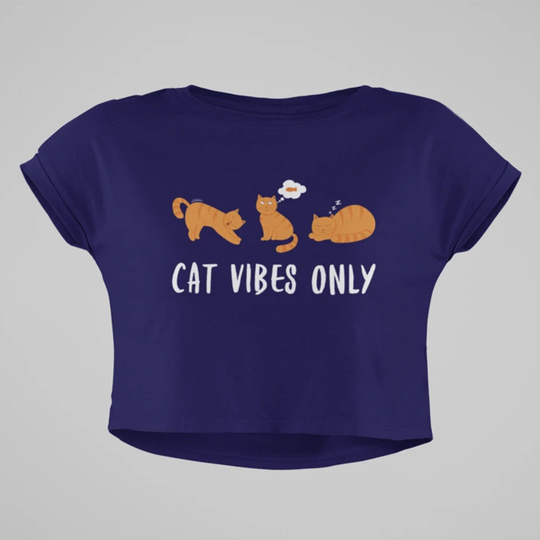 
                  
                    cat vibes only cotton tshirt for cat lovers
                  
                