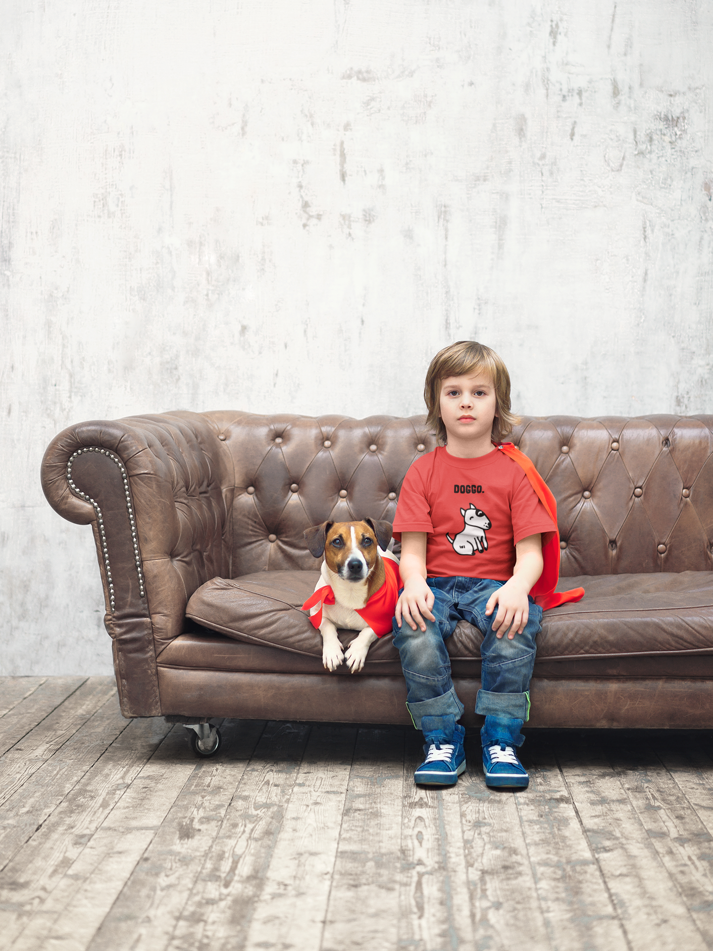 floof doggo tshirt kids with dog