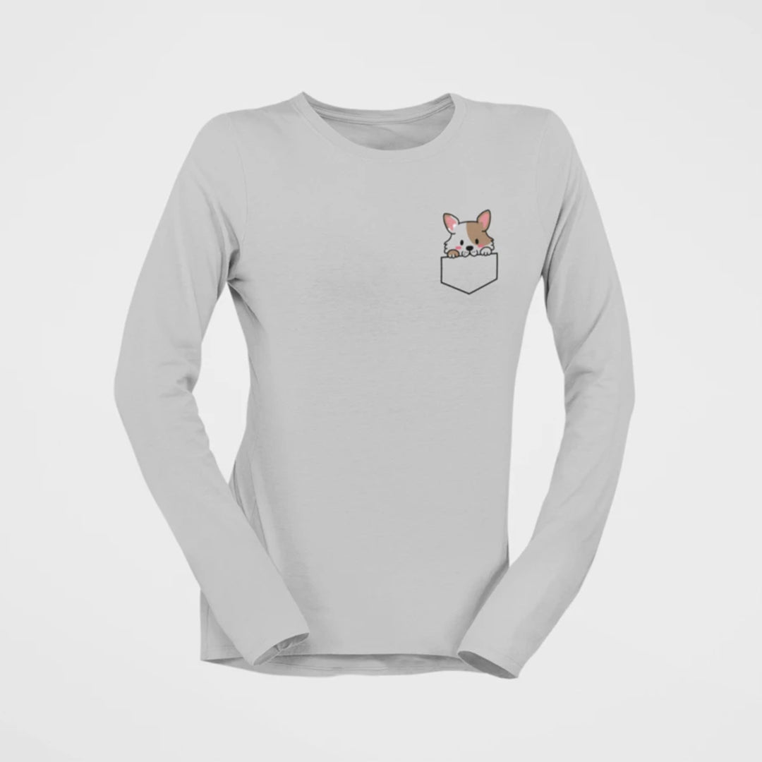 
                  
                    floof dog in pocket cotton t-shirt for dog lovers
                  
                