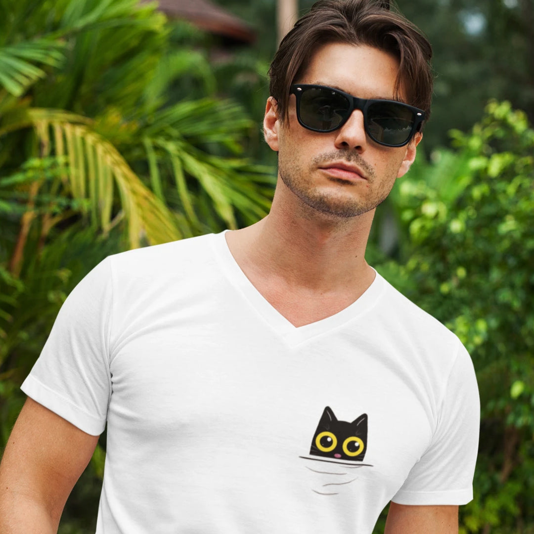 
                  
                    cat chilling in your pocket cotton t-shirt for cat lovers
                  
                