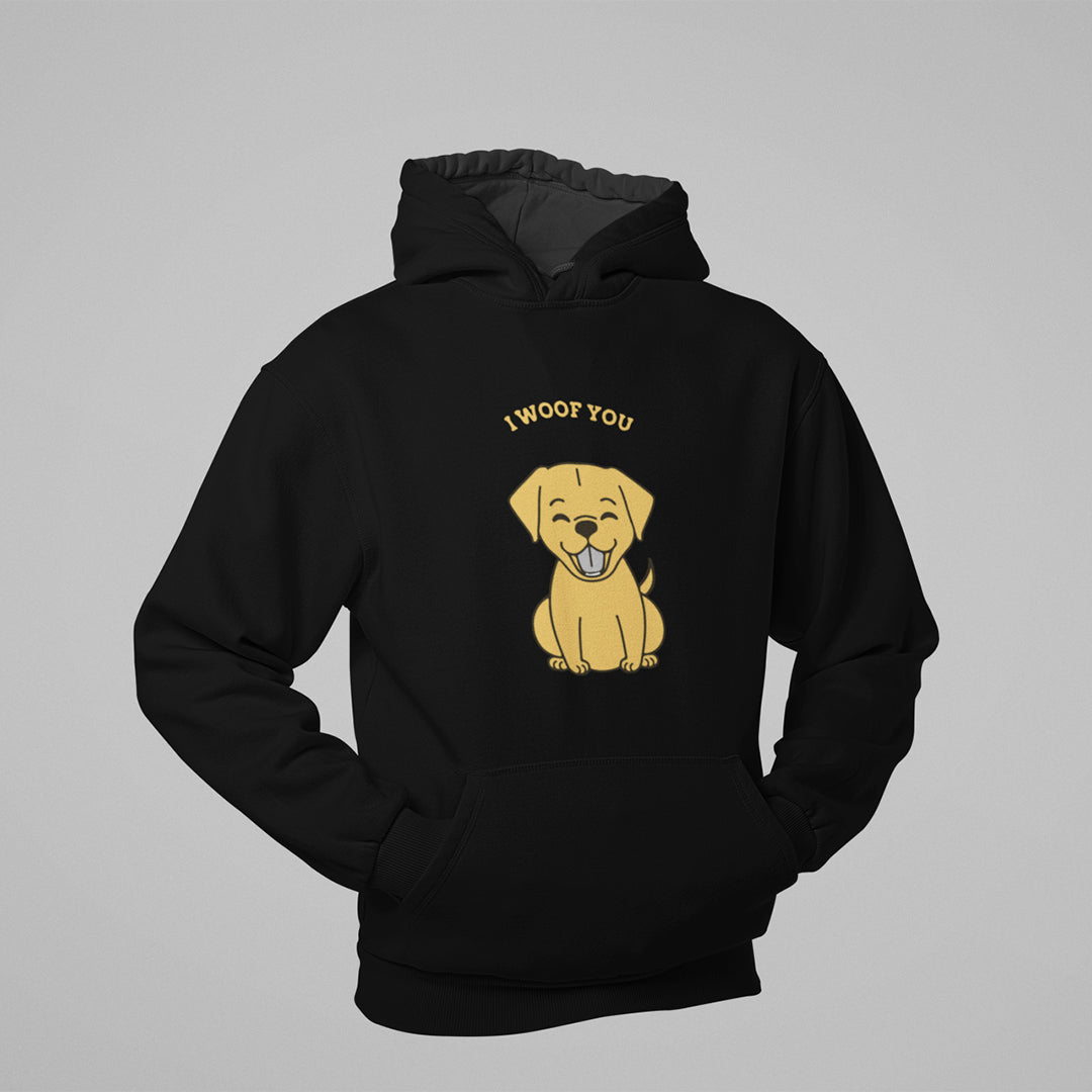 I Woof You Floof hoodie for dog lovers