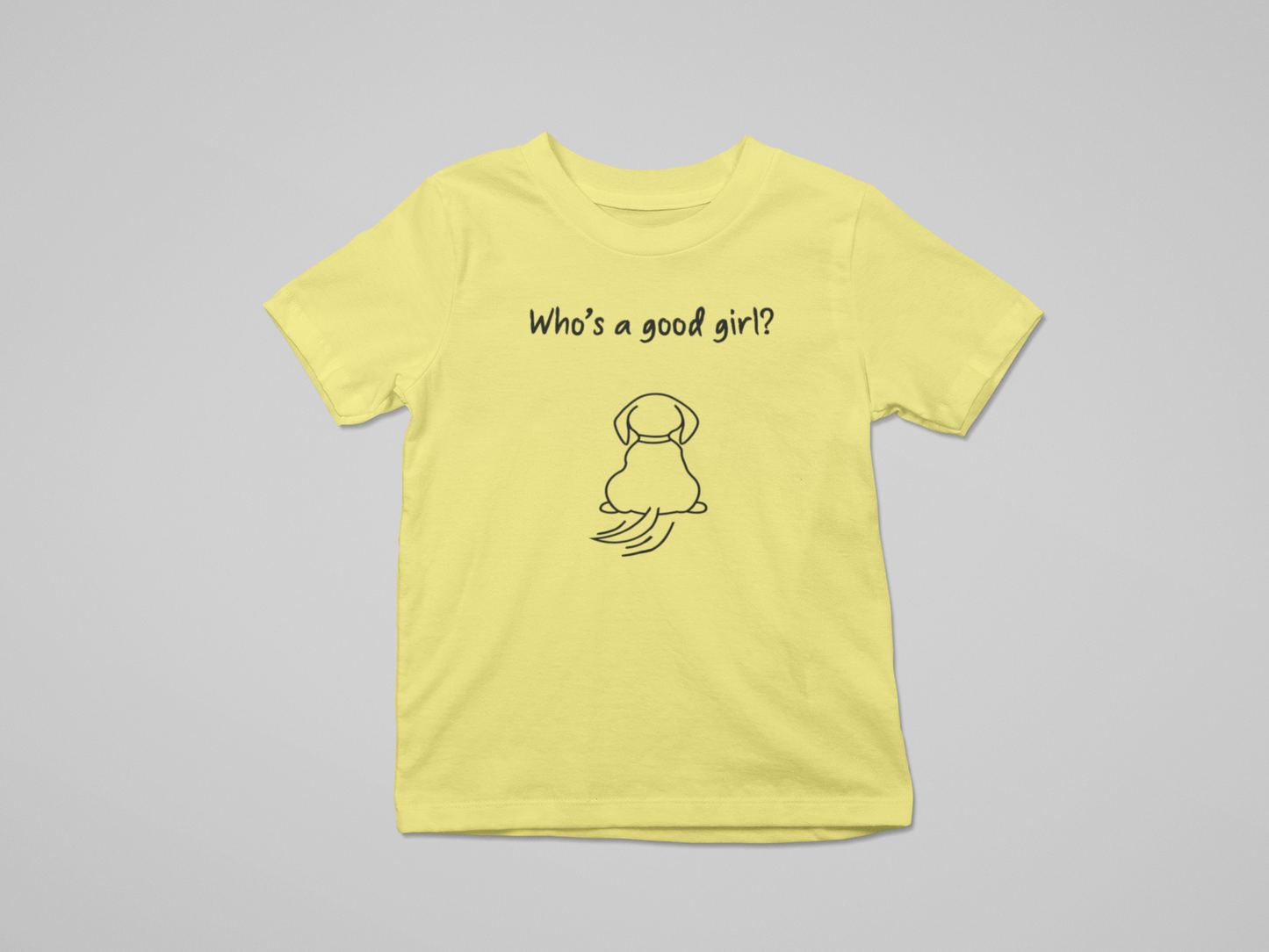 who's a good girl cotton tshirt for kids floof