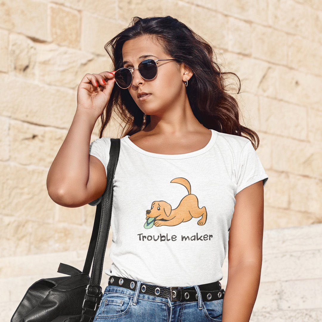 
                  
                    trouble maker floof t-shirt for dog lovers
                  
                